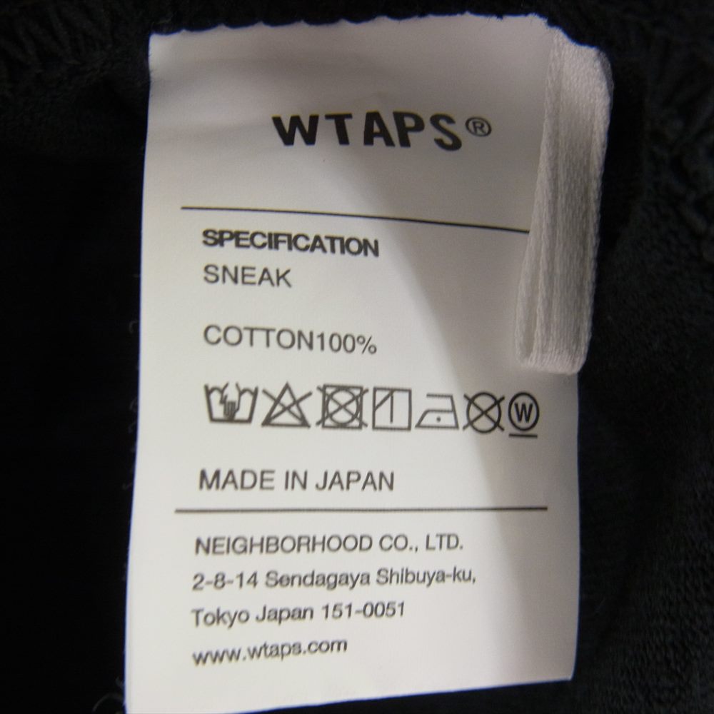 WTAPS ダブルタップス 22SS 221ATDT-STM09S RANSOM SS COTTON クルーネック ロゴ Tシャツ ブラック ブラック系 X02【中古】