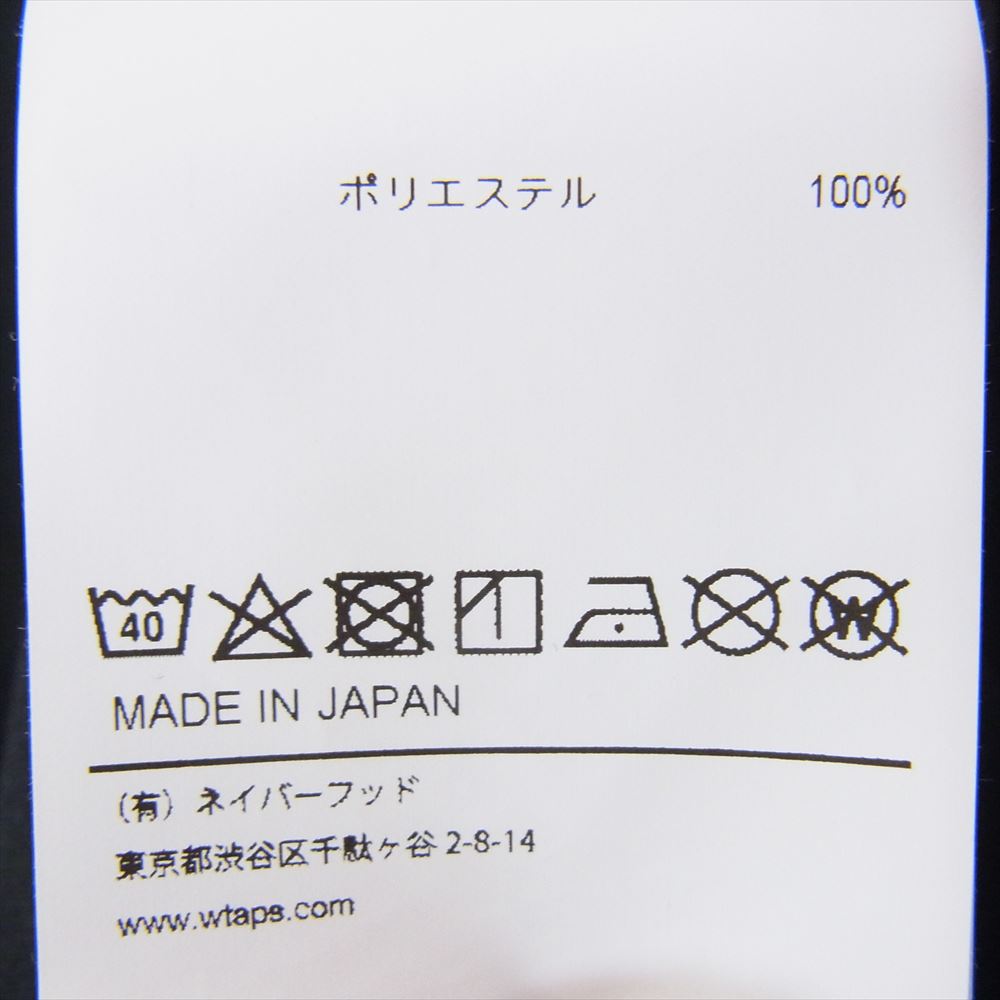 WTAPS ダブルタップス 22SS 221ATDT-CSM21 QB SS POLY 刺繍 Tシャツ 半袖 ブラック系 3【中古】