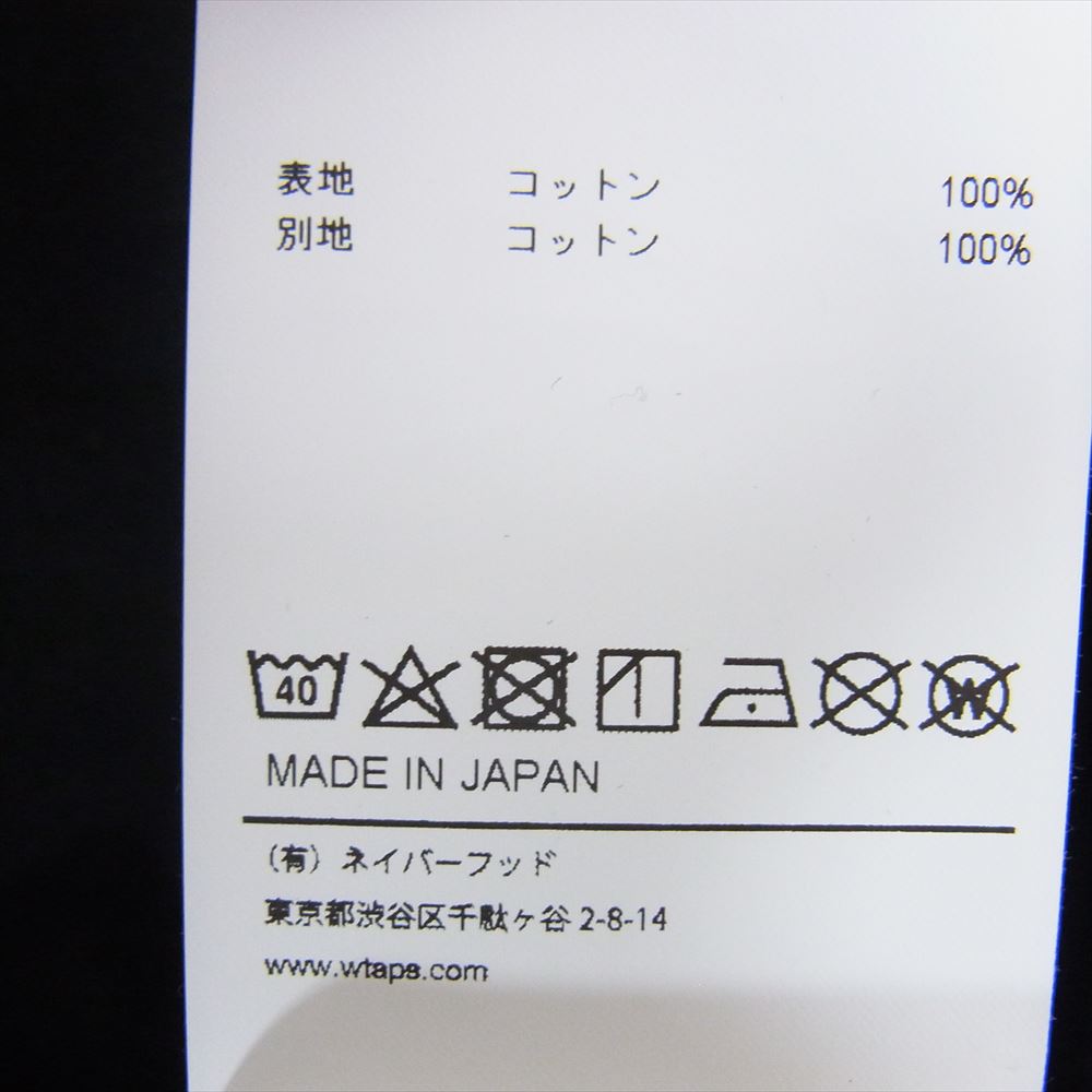 WTAPS ダブルタップス 23SS 232ATDT-CSM01 OBJ SS COTTON DISARMAMENT コットン ジャージー Tシャツ ブラック系 3【中古】