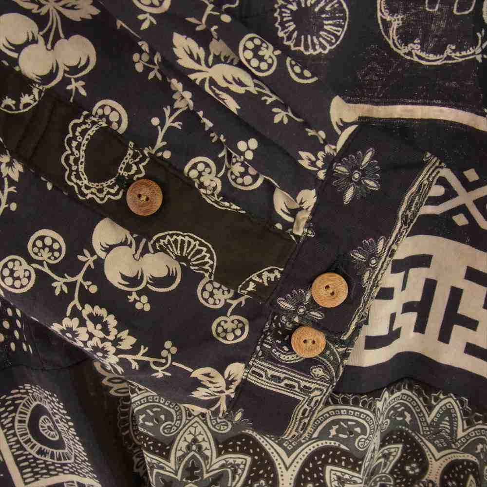 VISVIM ビズビム 0219905011001 TUNIC P.O. BANDANA バンダナ チュニック シャツ ブラック系 ネイビー系 3【美品】【中古】