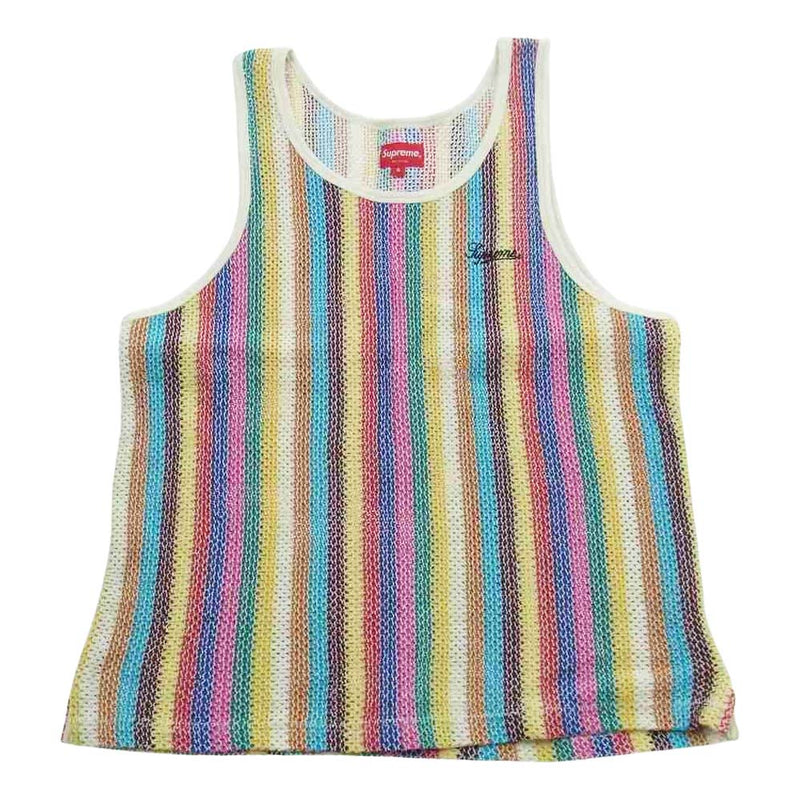 Supreme シュプリーム 19SS Knit Stripe Tank Top ニット ストライプ タンクトップ マルチカラー系 S【中古】