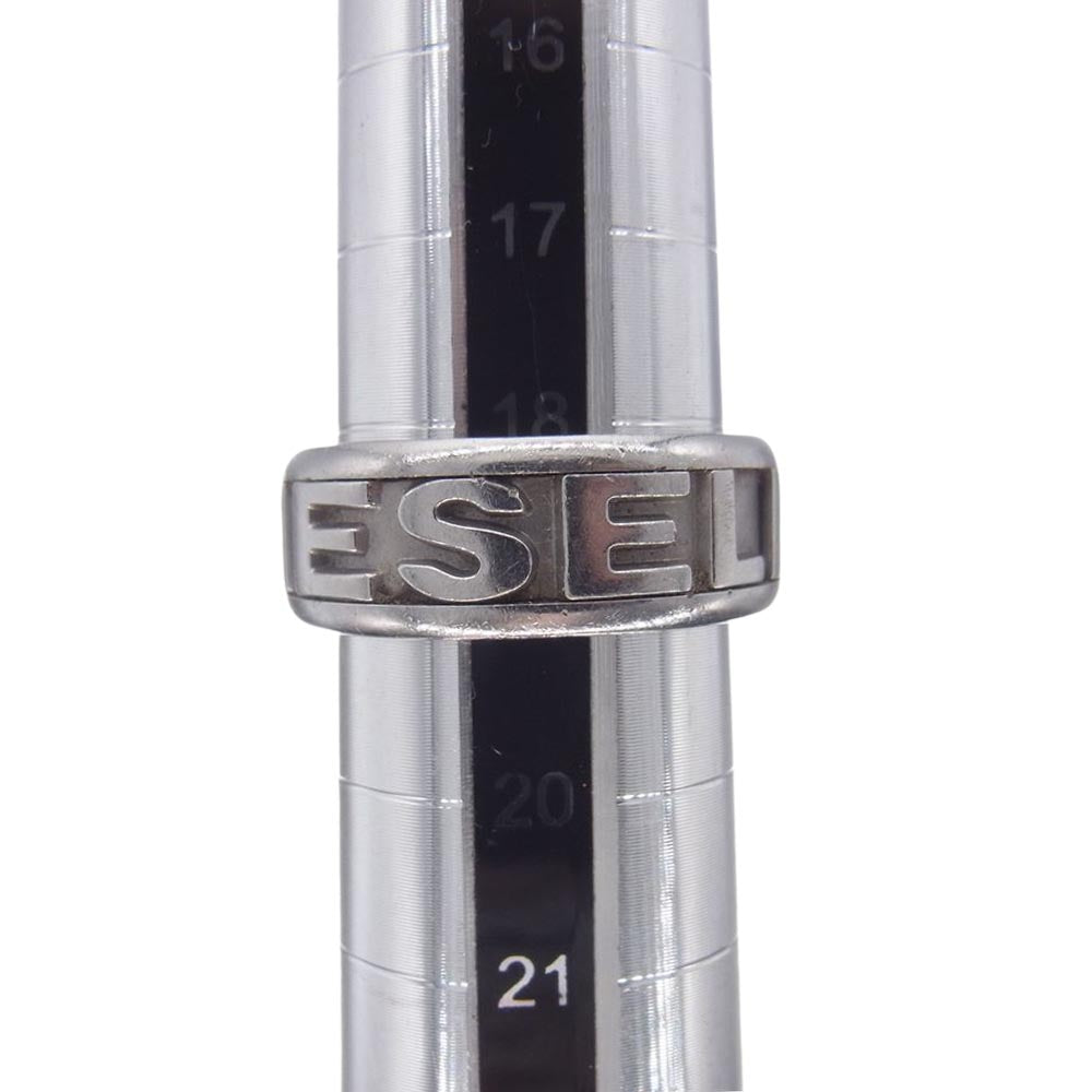 DIESEL ディーゼル ロゴ シルバー リング シルバー系 19号【中古】