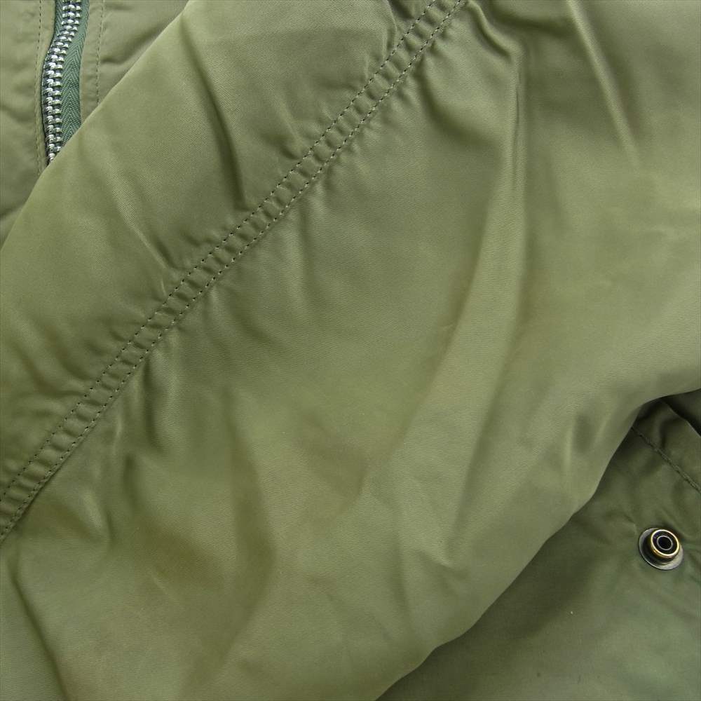 ALPHA アルファ USA製 TYPE MA-1 ミリタリー ジャケット カーキ系 オレンジ系 XL【中古】