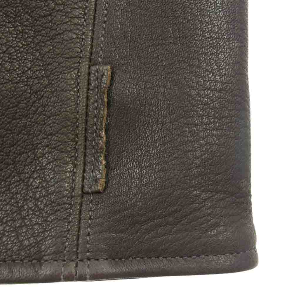 FINE CREEK LEATHERS ファインクリークレザー ACJK045 Leon Custom Deer レオン ディアスキン レザー ジャケット ブラウン系 40【新古品】【未使用】【中古】