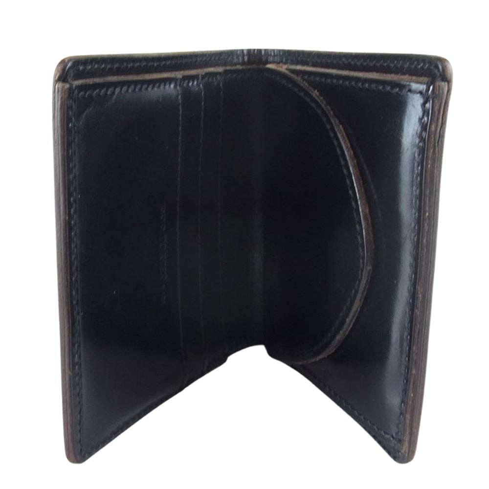 PORTER ポーター 吉田カバン カジノ レザー ウォレット 二つ折り財布 ブラック系【中古】