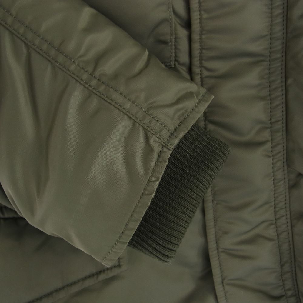 ALPHA アルファ ナイロン 中綿 ミリタリー ジャケット カーキ系 M【中古】