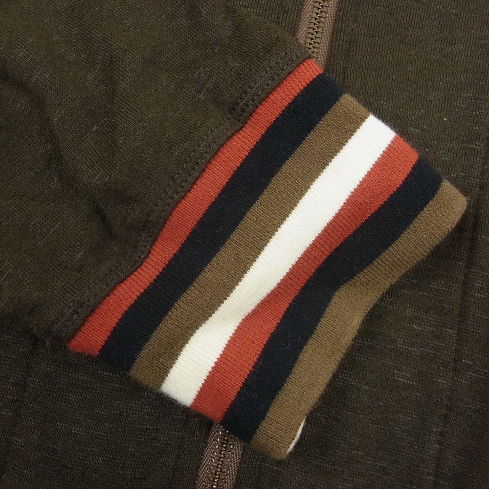 Paul Smith ポール・スミス PC-GT-66406 COLLECTION コレクション PS クラウン刺繍 ブルゾン ニット ジャケット ブラウン系 XL【中古】