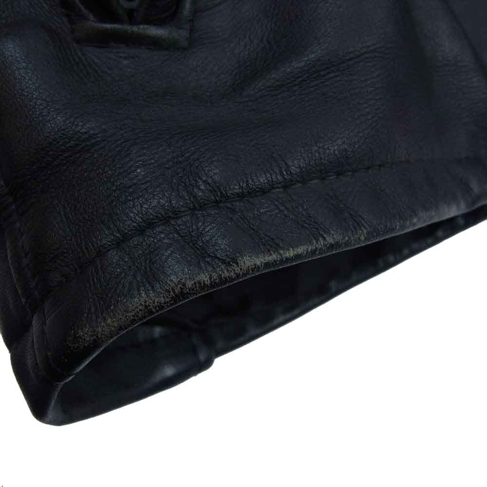 schott ショット 641 スタンドカラー レザー シングル ライダース ジャケット ブラック系 34【中古】