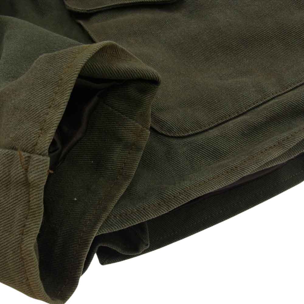 ウェステッドレザー コットンツイル フルジップ ジャケット チャコール系 44【中古】