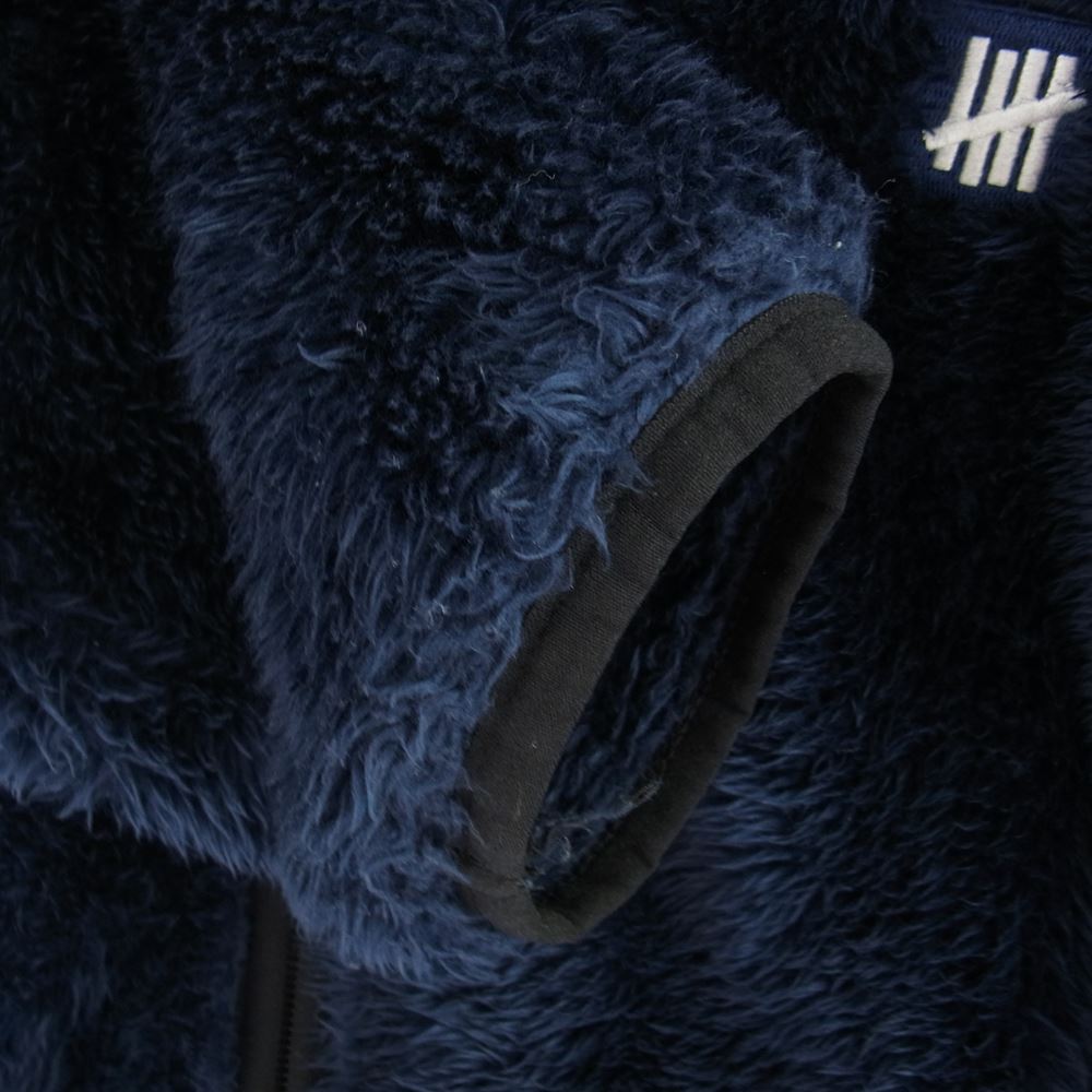 UNDEFEATED アンディフィーテッド C8-U612 × Champion チャンピオン フリース ジャケット ネイビー系 L【中古】