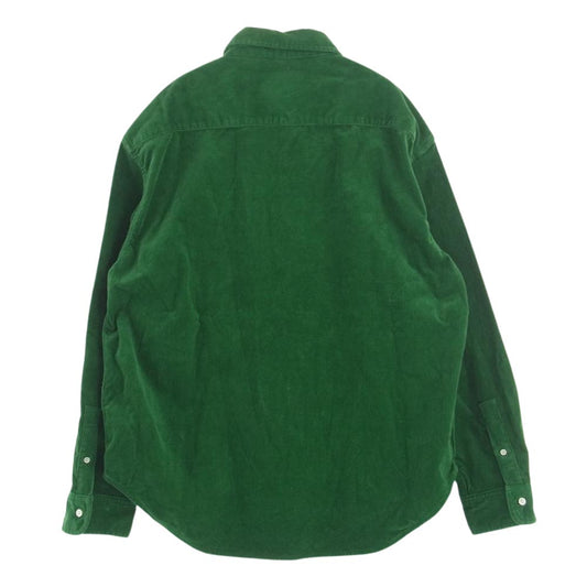 アウェイク 23SS × Carhartt WIP Collared Shirt カーハート カラーコーデュロイシャツ 長袖シャツ グリーン系 L【美品】【中古】