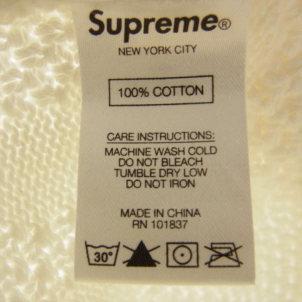Supreme シュプリーム 20AW Textured Small Box Sweater テクスチャード スモール ボックスロゴ ニット セーター ホワイト系 L【中古】