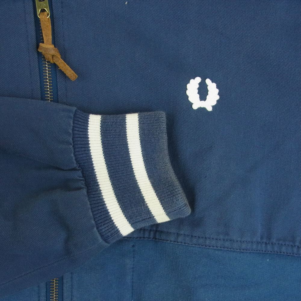 Nigel Cabourn ナイジェルケーボン FRED PERRY フレッドペリー ジップアップ ジャケット ブルゾン 英国製 ネイビー系 ブルー系 36【中古】