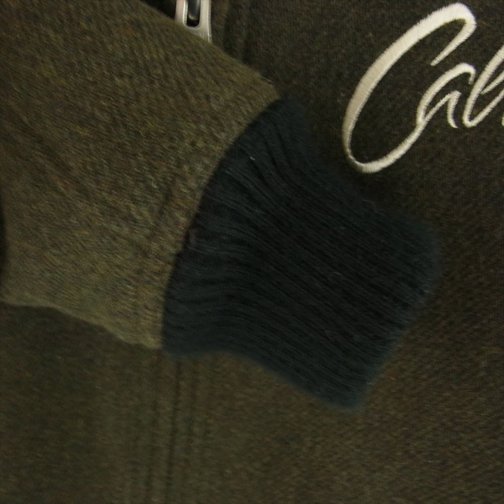 BEN DAVIS ベンデイビス ロゴ刺繍 ジップアップ ウール ファラオ ジャケット ダークブラウン系 L【中古】