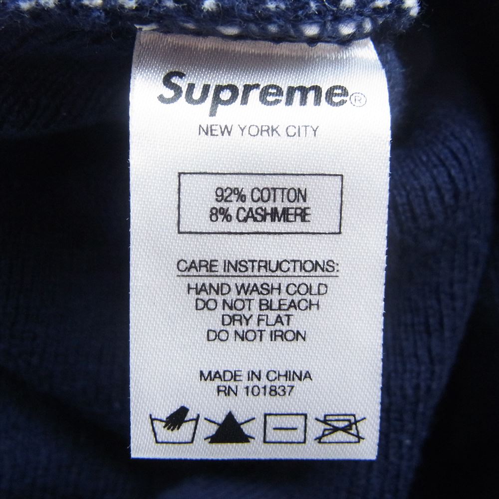 Supreme シュプリーム 17AW Big Logo Beanie ビッグ ロゴ ビーニー ニット キャップ ネイビー系【中古】