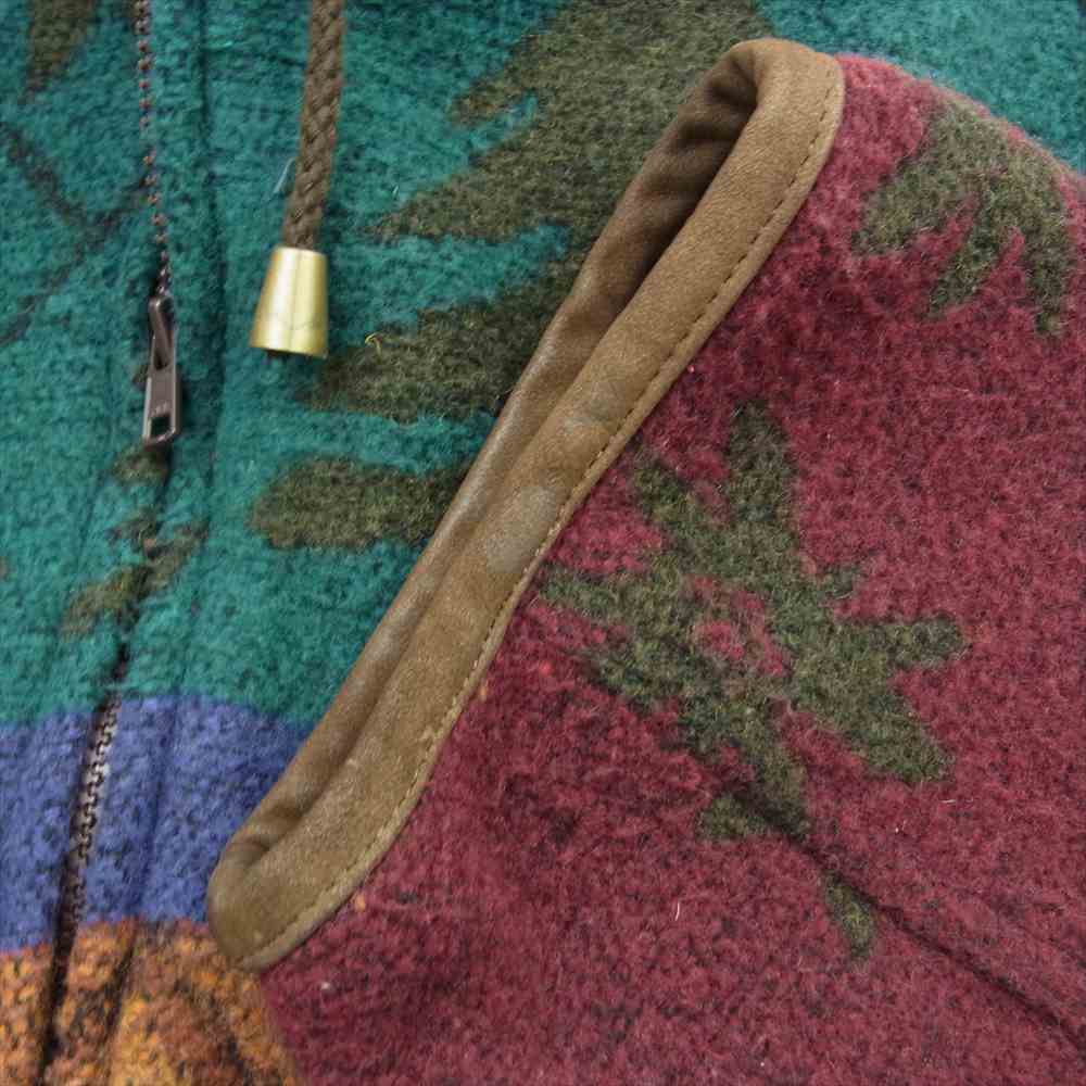 L.L.Bean エルエルビーン ヴィンテージ 80s 総柄 フルジップ パーカー ジャケット マルチカラー系 M【中古】