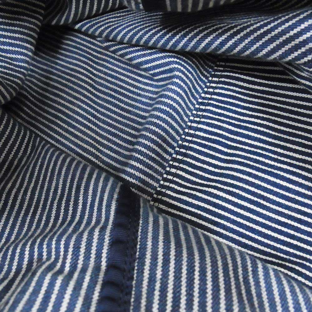 HYSTERIC GLAMOUR ヒステリックグラマー HYSTERICS ヒステリックス ワッペン ヒッコリー ストライプ 巾着 リュック インディゴブルー系【中古】