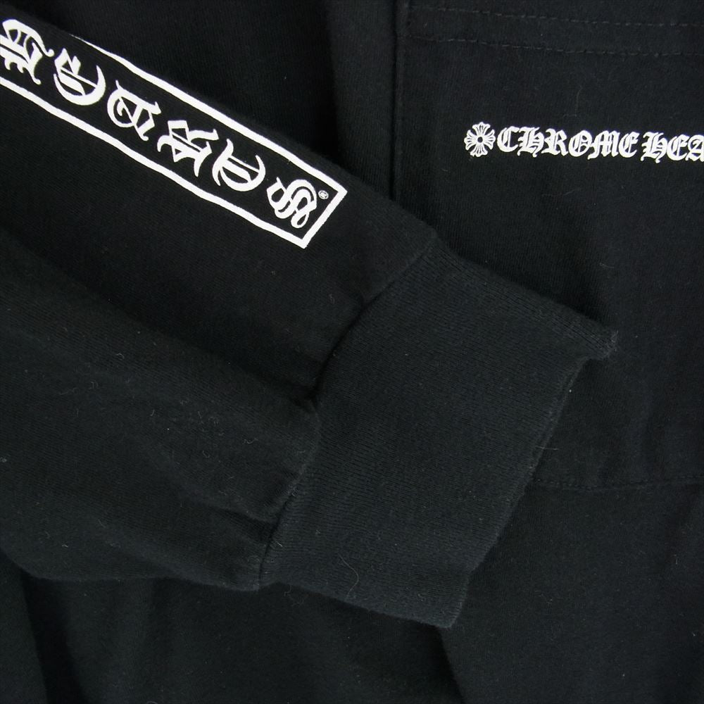 CHROME HEARTS クロムハーツ(原本無) 国内正規品 Lサイズ FUCK YOU ファックユー Back Scroll L/S Tee バックスクロールラベル 袖ロゴ ロングスリーブ 長袖 Tシャツ ブラック系 L【中古】