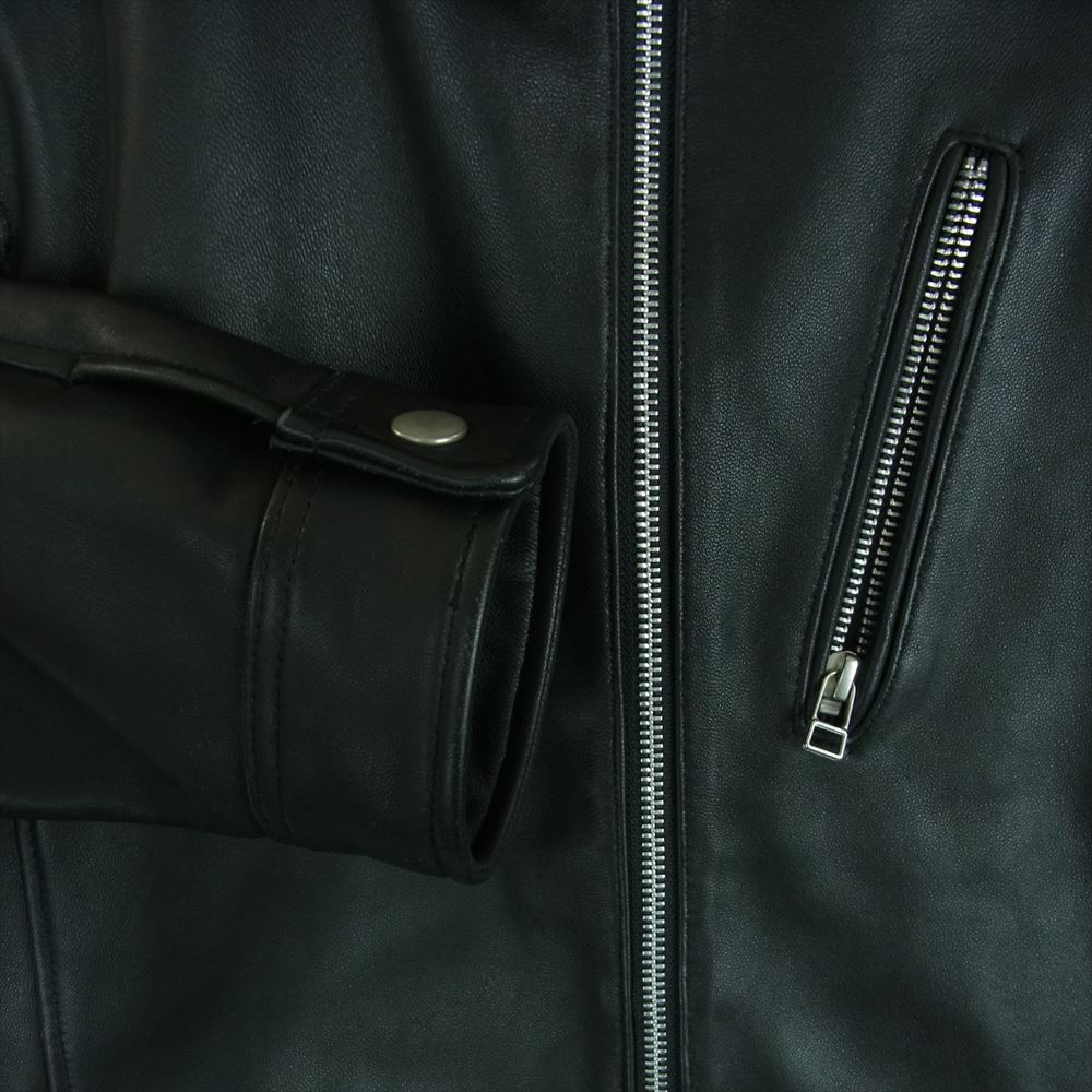 RATTLE TRAP ラトルトラップ M0591L JM201 ラムレザー シングル ライダース ジャケット 中国製 ブラック系 L【中古】