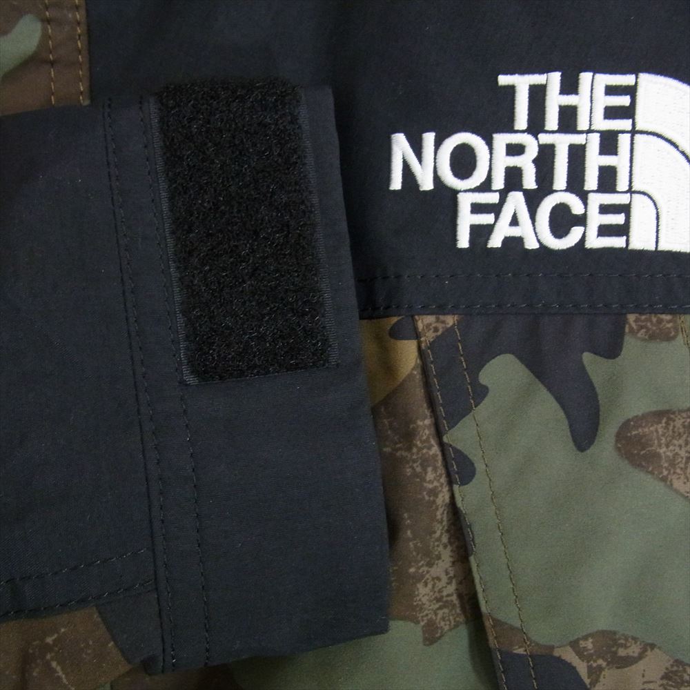 THE NORTH FACE ノースフェイス NP62135 NOVELTY MOUNTAIN LIGHT JACKET GORE-TEX カモフラ 総柄 マウンテン ライト ゴアテックス ジャケット カーキ系 S【中古】