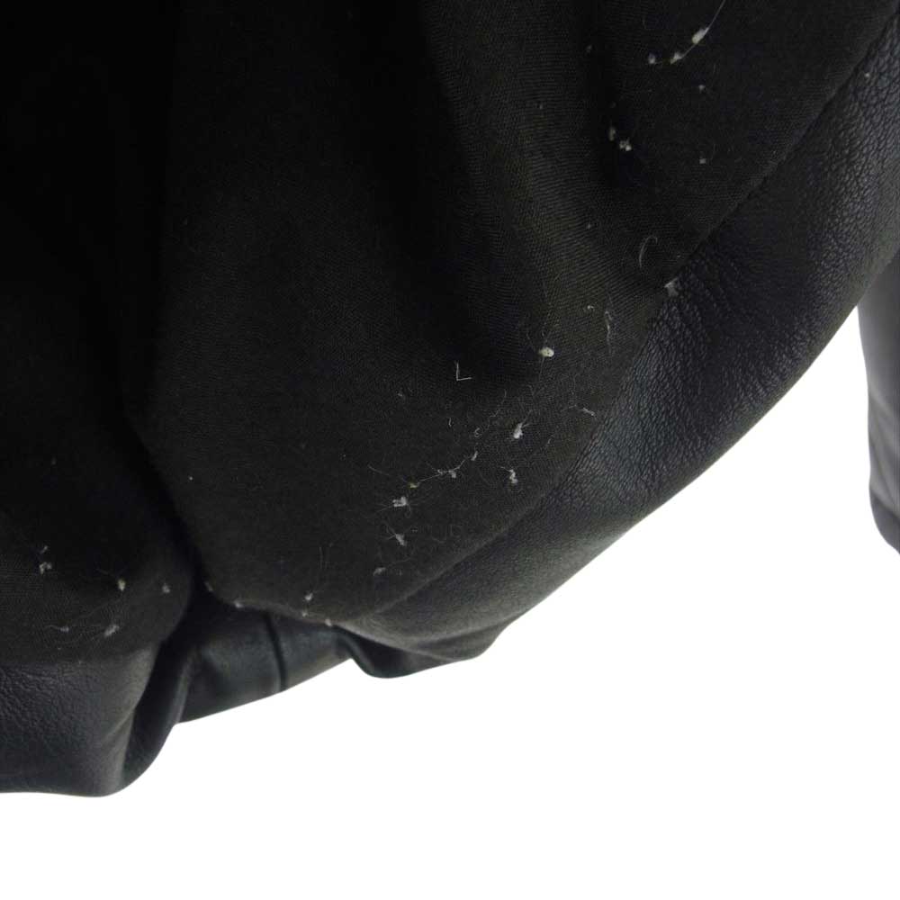 ルイス LU16S0070040100 ラムレザー オールレザー スタンドカラー ダウンジャケット ブラック系 L【中古】