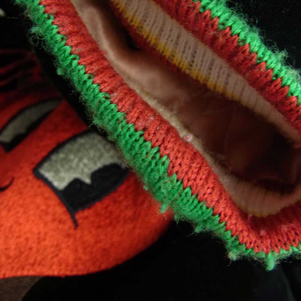 SAINT MICHAEL セントマイケル 22SS SM-S22-0000-059 x Denim Tears SOUVENIR JKT デニムティアーズ セントティアーズ リバーシブル スカジャン スタジアム ジャケット ブラック系 グリーン系 XL【中古】