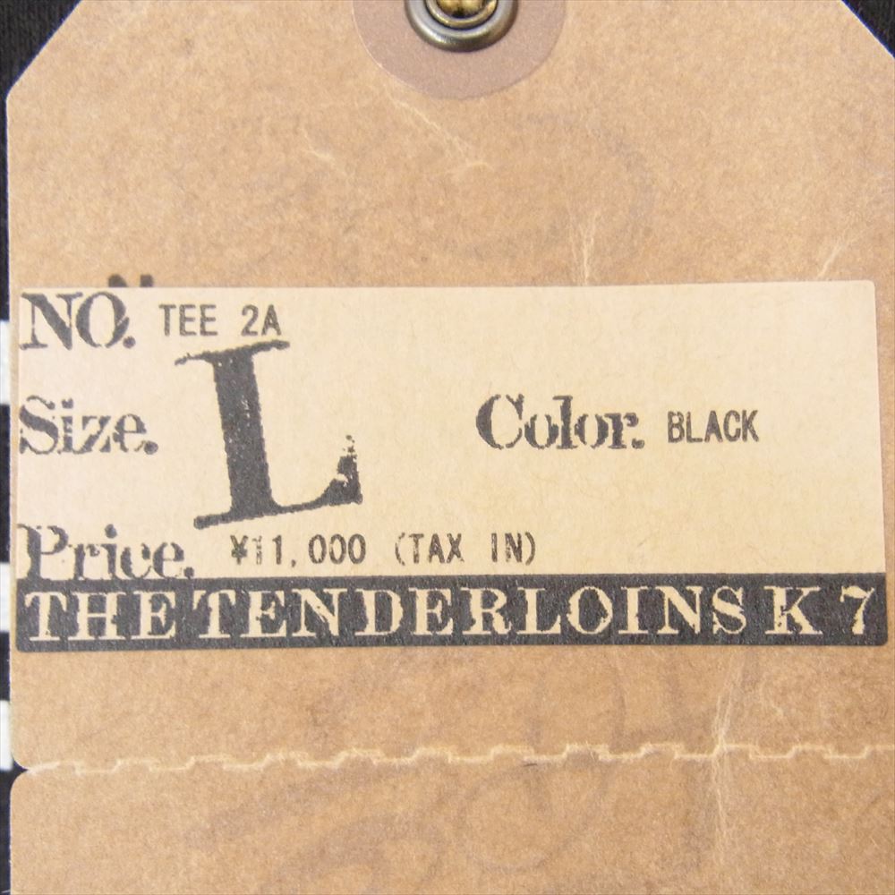 TENDERLOIN テンダーロイン TEE 2A プリント 半袖 Tシャツ ブラック系 L【中古】