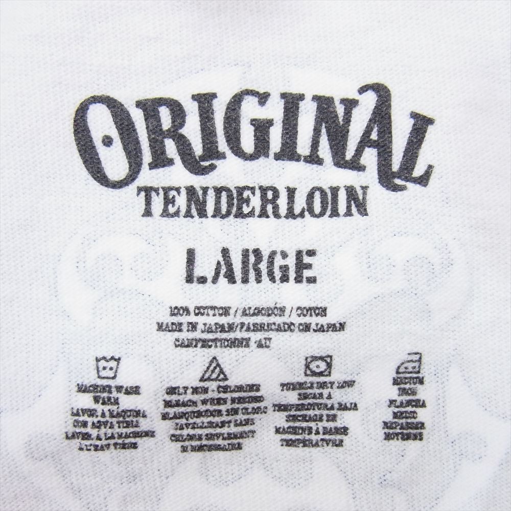 TENDERLOIN テンダーロイン TEE XIV プリント 半袖 Tシャツ ホワイト系 L【中古】