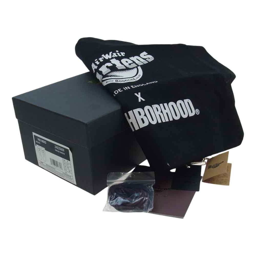 NEIGHBORHOOD ネイバーフッド 1461 NBHD 24225601 ×Dr Martens ドクターマーチン NHDM 3EYE CL-SHOES 3ホール レザー シューズ エンジ系 UK6【中古】