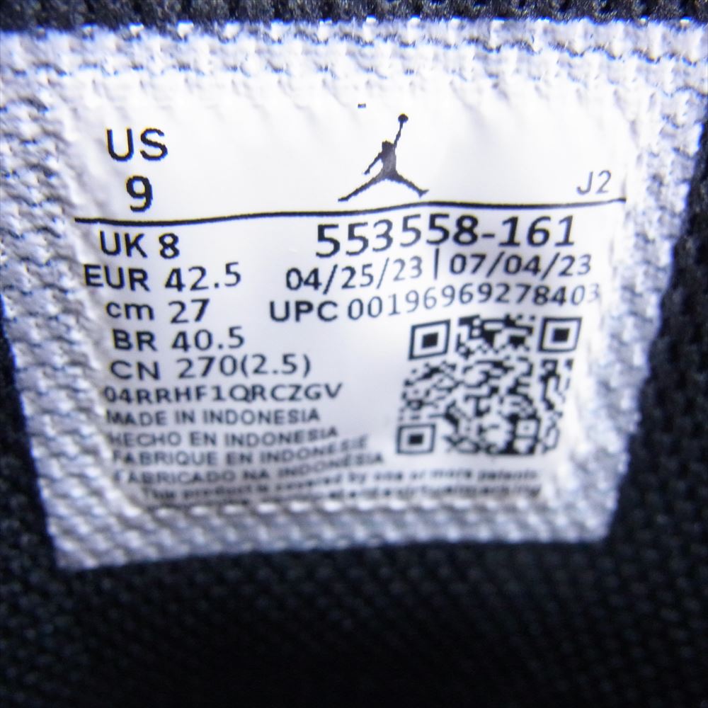 NIKE AIR JORDAN ナイキ ジョーダン 553558-161 1 Low Bred Toe ロー ブレッドトゥ ローカット スニーカー ブラック系 レッド系 27cm【極上美品】【中古】