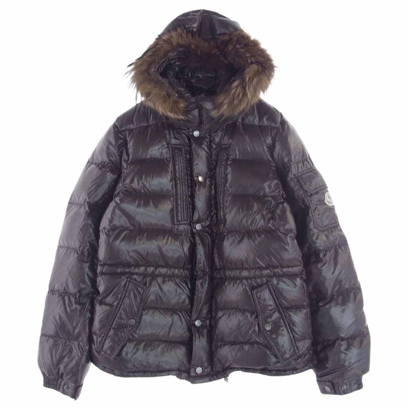 MONCLER モンクレール ROD ロッド ファー ダウン ジャケット ダークブラウン系 2【中古】