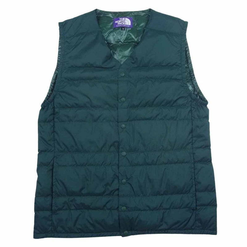 THE NORTH FACE ノースフェイス ND2552N PURPLE LABEL INNER DOWN VEST パープルレーベル 光電子  ダウン ベスト グリーン系 M【中古】