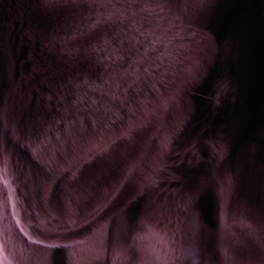 1piu1uguale3 ウノピュウノウグァーレトレ MRC137 ARN020 WRAP COAT フード ラップ ボア コート ワイン パープル系 Ⅳ【中古】