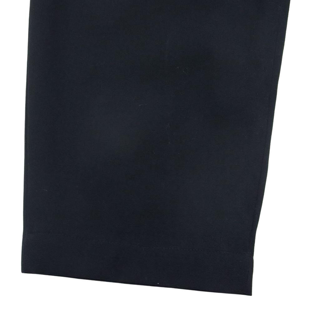 Yohji Yamamoto POUR HOMME ヨウジヤマモトプールオム 21AW HX-P17-100 シワギャバ ウールギャバジン 2タック スラックス パンツ ブラック系 2【中古】