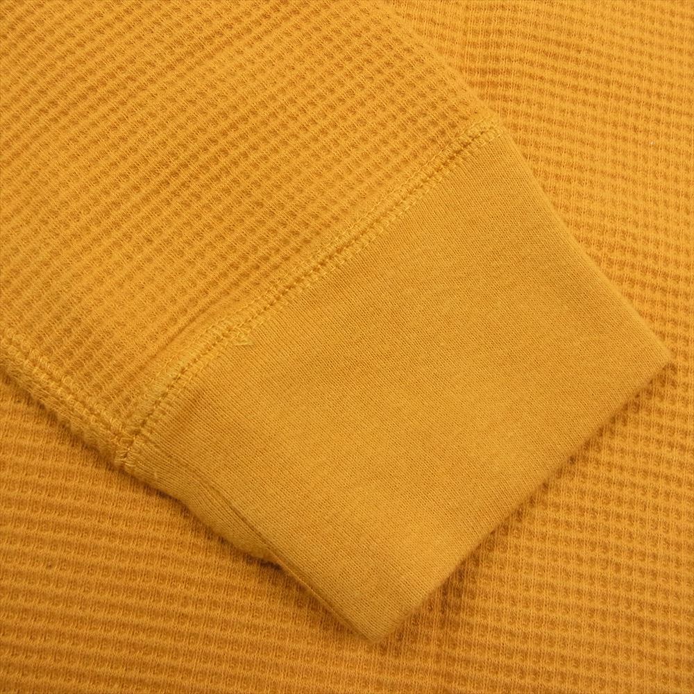 MOMOTARO JEANS 桃太郎ジーンズ 袖ライン サーマル カットソー ワッフル 長袖 Tシャツ イエロー系 XL【中古】