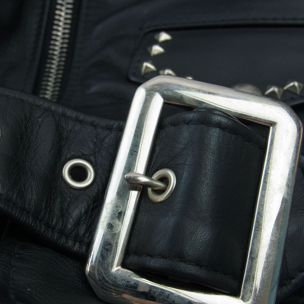 schott ショット 37143 HTC エイチティーシー ワンスター スタッズ ダブル ライダース ジャケット ブラック系 36【中古】