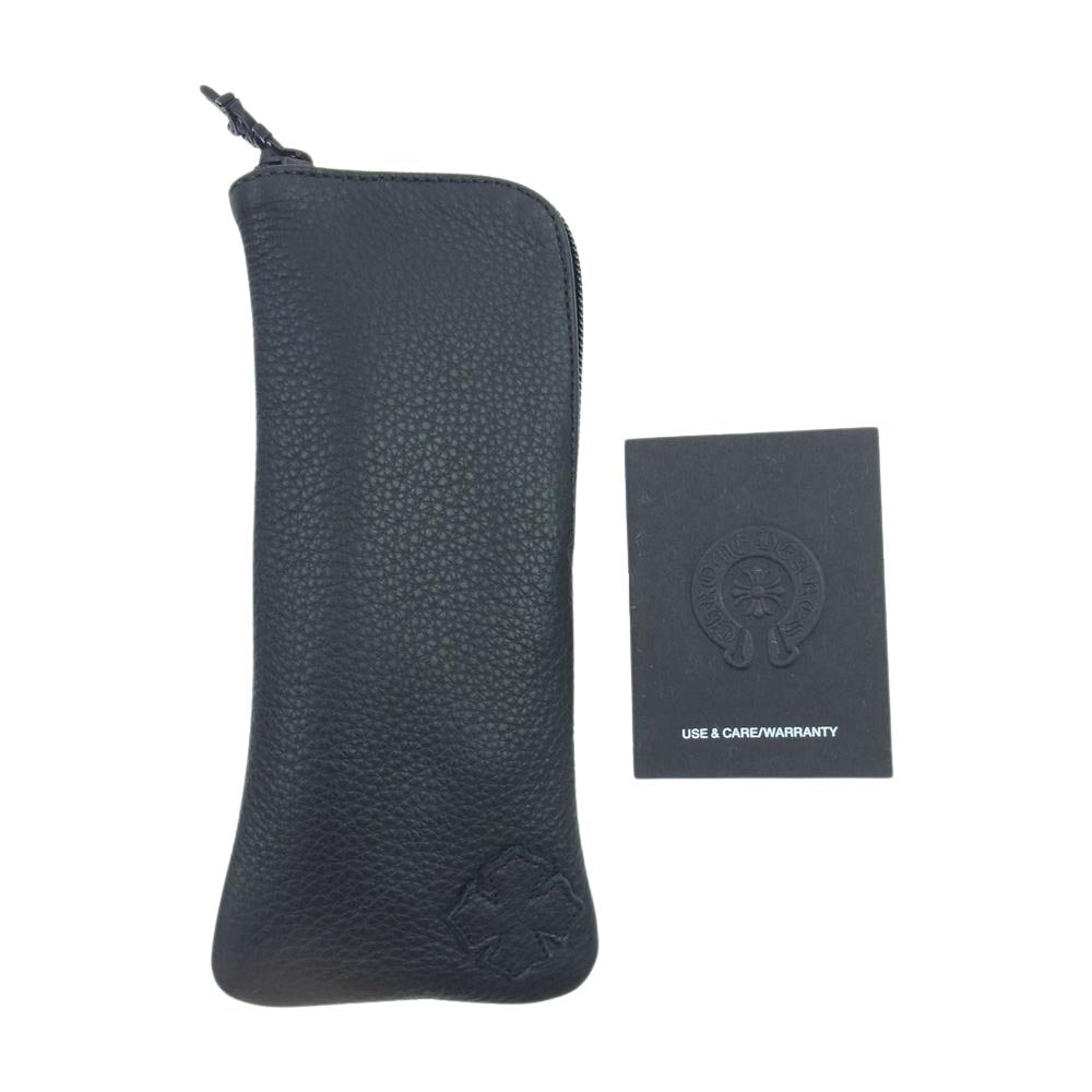 CHROME HEARTS クロムハーツ(原本無) 国内代理店購入時冊子付属 SLUNTRADICTION MATTE カットアウトクロスフレーム 度入り アイウェア メガネ 眼鏡 ブラック系【中古】