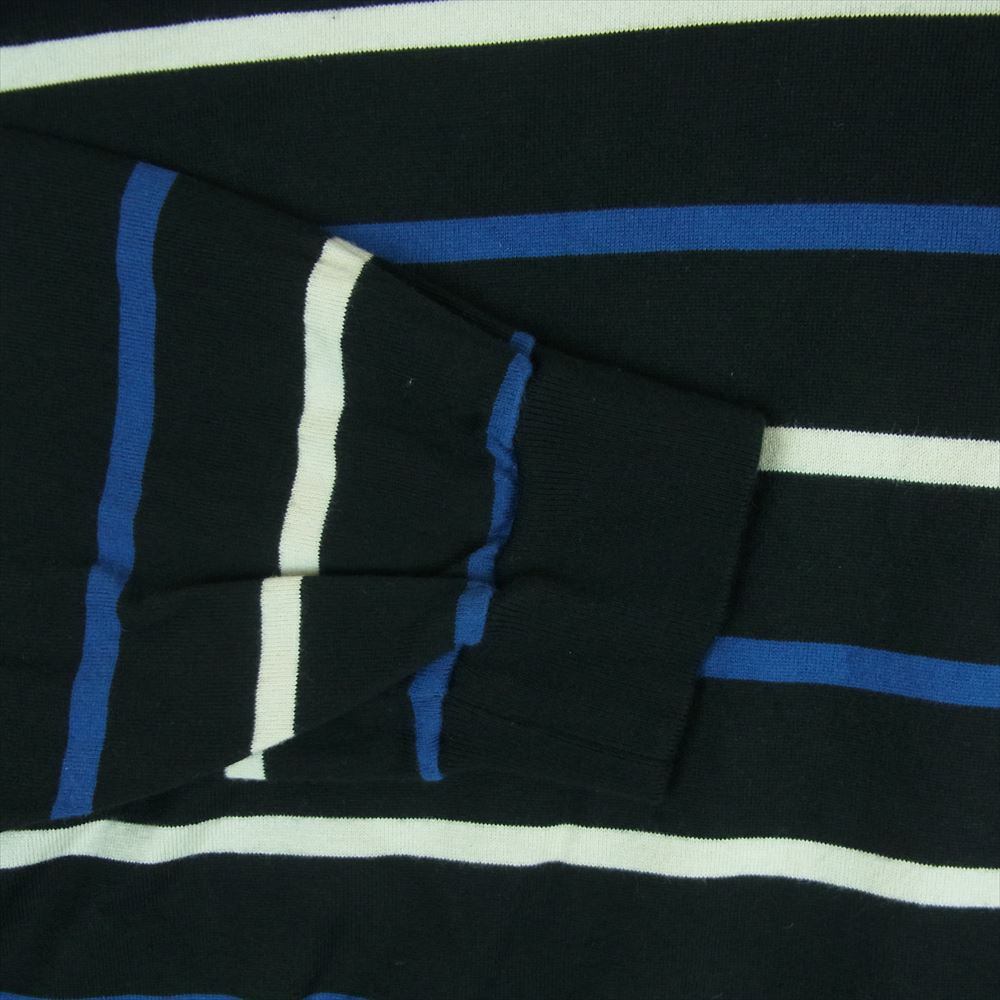WTAPS ダブルタップス 22AW 222ATDT-CSM14 Long Sleeve BDY 02 Tee ボーダー 長袖 Tシャツ ブラック系 ブルー系 03【中古】