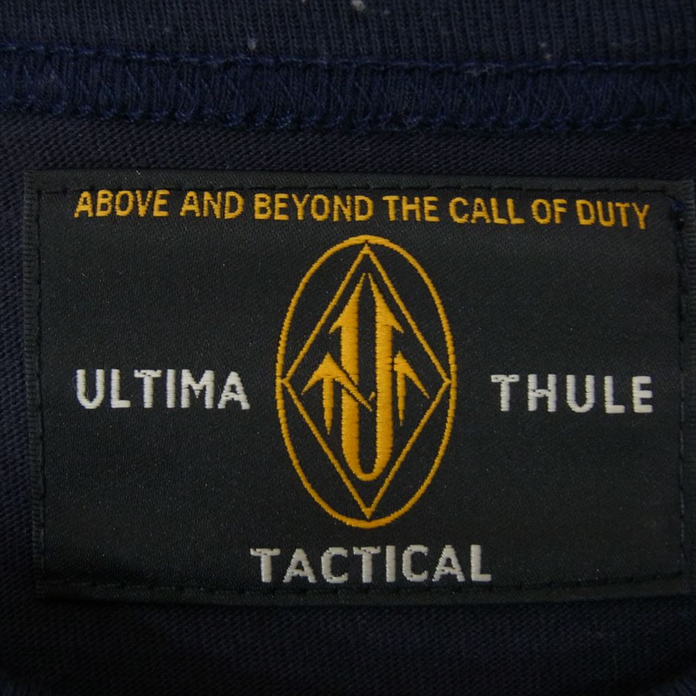 FREEWHEELERS フリーホイーラーズ ULTIMA THULE TACTICAL SHORT SLEEVE T-SHIRT 半袖 Tシャツ ネイビー系 M【中古】