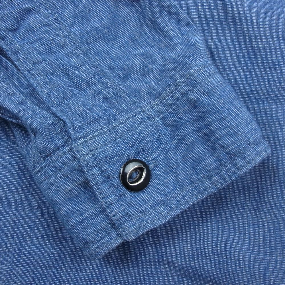 MR.FREEDOM ミスターフリーダム × シュガーケーン 3oz CHAMBRAY SECOYA SHIRT シャンブレー プルオーバー シャツ インディゴブルー系 M【中古】