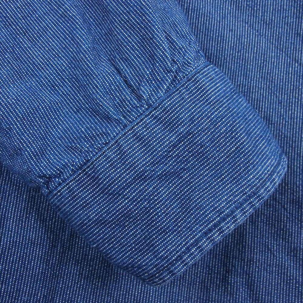 MR.FREEDOM ミスターフリーダム NDIGO STRIPE CHEMISE インディゴストライプ プルオーバー シャツ インディゴブルー系 M【中古】