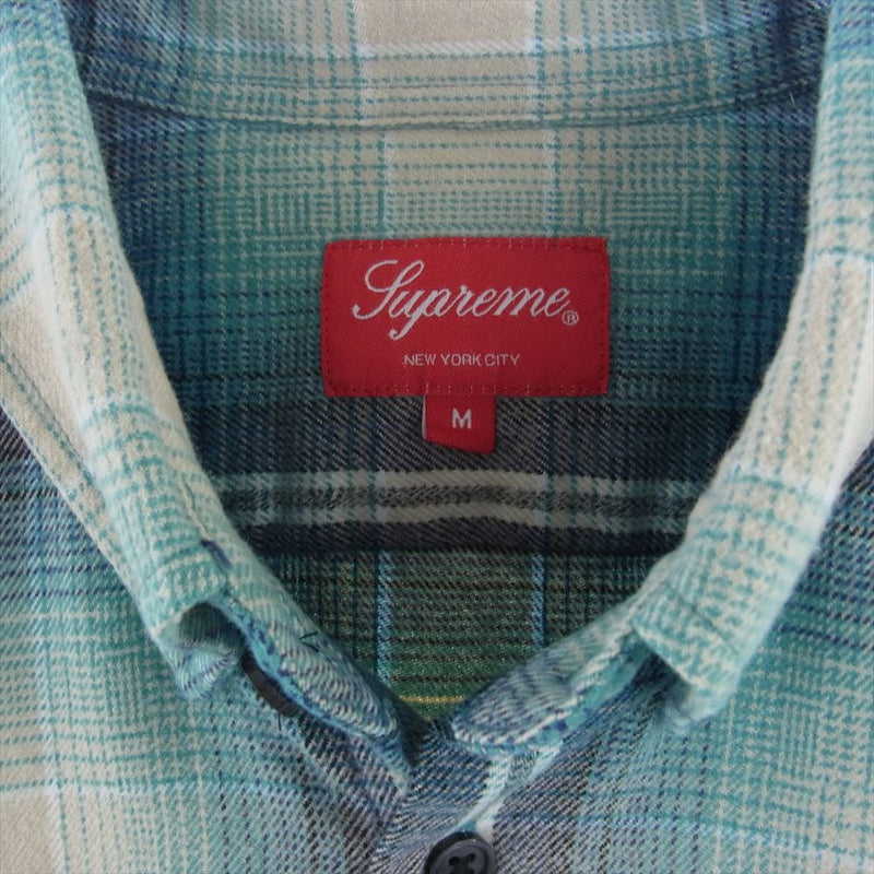 Supreme シュプリーム 23SS Shadow Plaid Flannel Shirt シャドー プラッド フランネル 長袖 シャツ  マルチカラー系 M【美品】【中古】