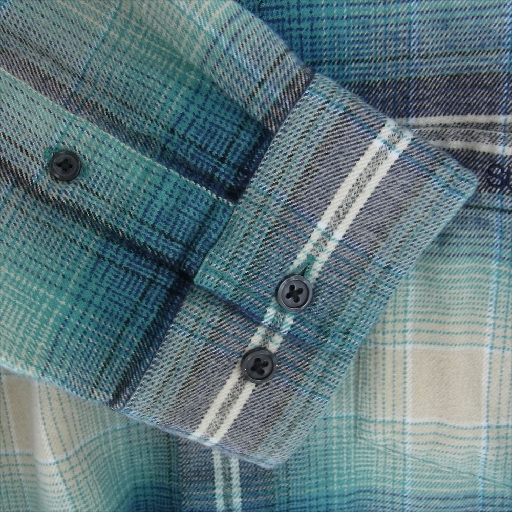 Supreme シュプリーム 23SS Shadow Plaid Flannel Shirt シャドー プラッド フランネル 長袖 シャツ マルチカラー系 M【美品】【中古】