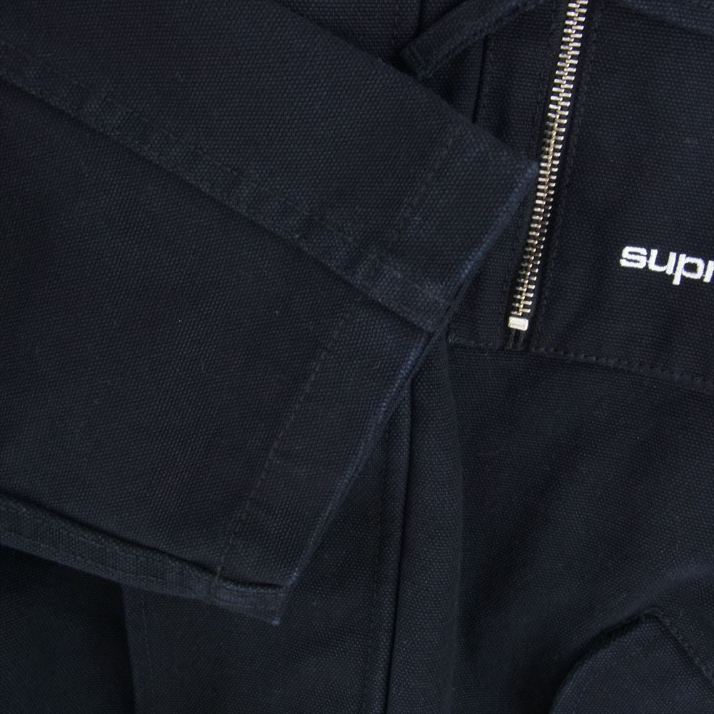 Supreme シュプリーム 23SS Canvas Clip Jacket フーデッド キャンバス ジャケット ブラック系 L【中古】