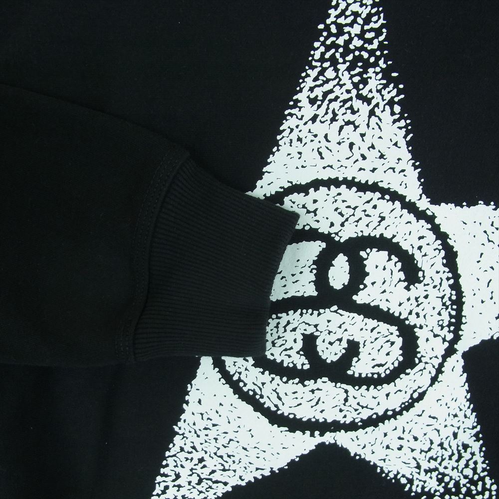 STUSSY ステューシー 1914887 STARS CREW グラフィック スター プリント スウェット トレーナー ブラック系 S【中古】