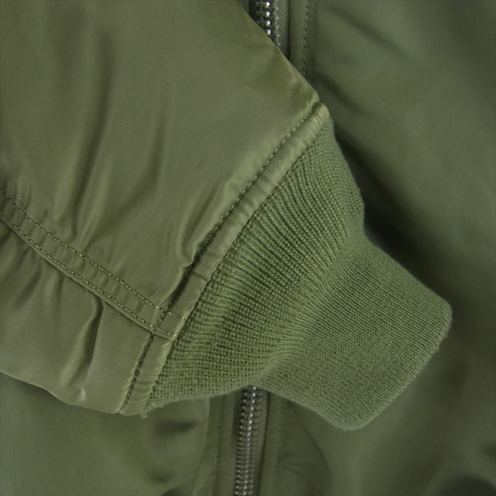 ALPHA アルファ J-82790J MA-1 フライトジャケット ナイロン 中綿 ジャケット カーキ系 M【中古】