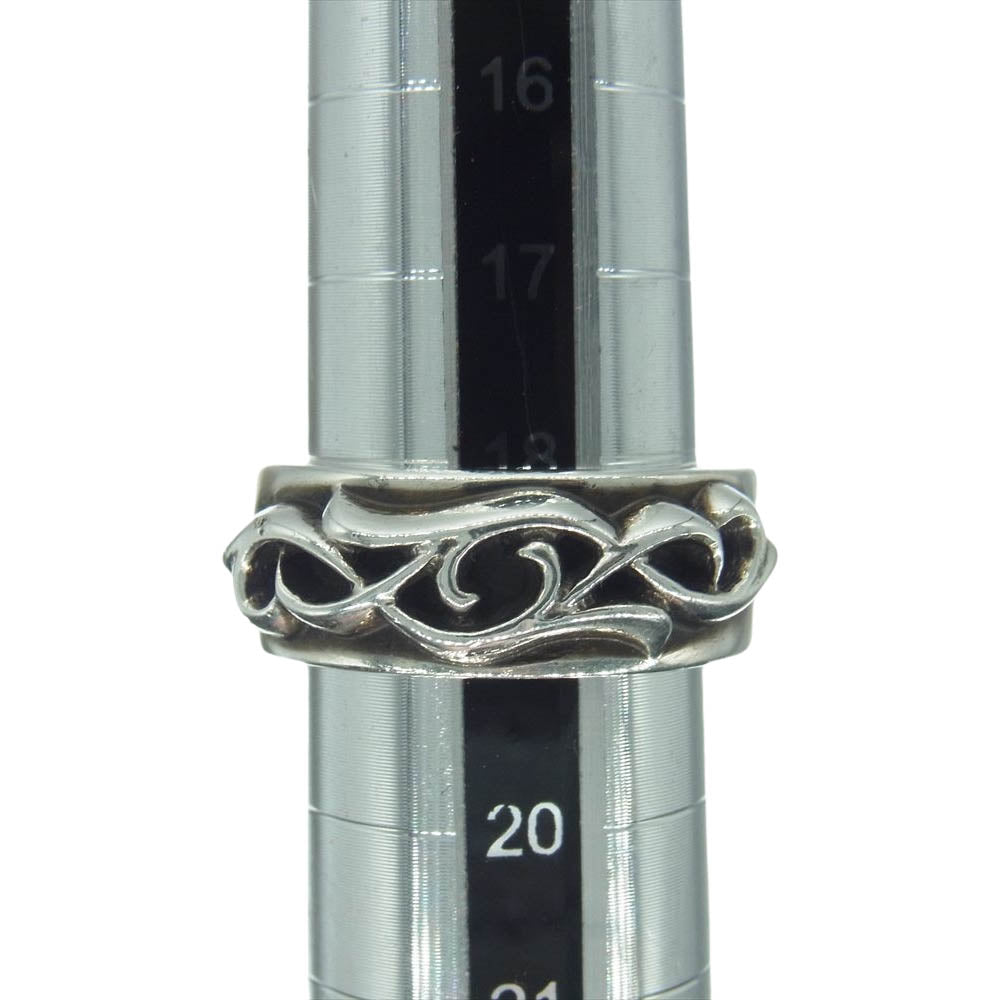 CHROME HEARTS クロムハーツ(原本無) DBL NARROW VINE BAND ダブル ナロー ヴァイン バンド リング シルバー系 18.5号【中古】