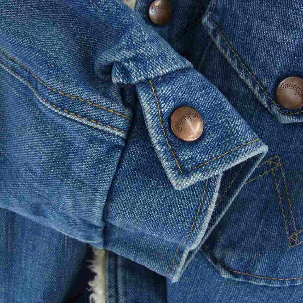 Ron Herman ロンハーマン S9168 × WRANGLER ラングラー ボア デニム ランチ ジャケット インディゴブルー系 L【中古】