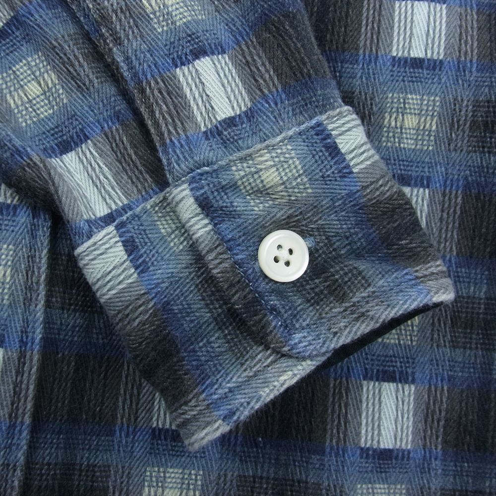 RRL ダブルアールエル ポケット付き チェック柄 長袖 シャツ ブルー系 グレー系 ブルー系 XS【中古】