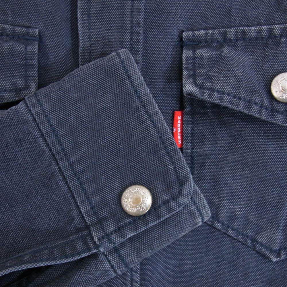 MARBLES マーブルズ MJK-S1505 WIDE STITCH VINTAGE DENIM SHIRT ワイドステッチ ヴィンテージ デニム シャツ ブルーグレー系 S【中古】